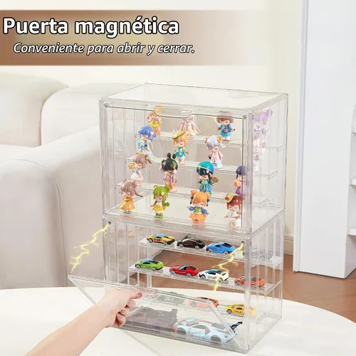 Vista 4 de Estuche de acrílico apilable de 4 capas para caja de exhibición