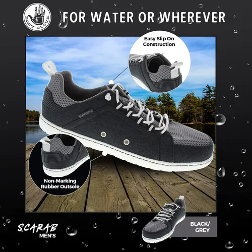 Vista 3 de Body Glove Zapatos de agua escarabajos para hombre, zapatos casuales para barco, zapatos de agua, zapatos de pesca, zapatos de playa, zapatos