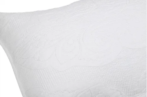 Vista 5 de Newrara Juego de 2 fundas de almohada de cama 100% algodón, bordadas, color blanco, tamaño Queen (blanco)