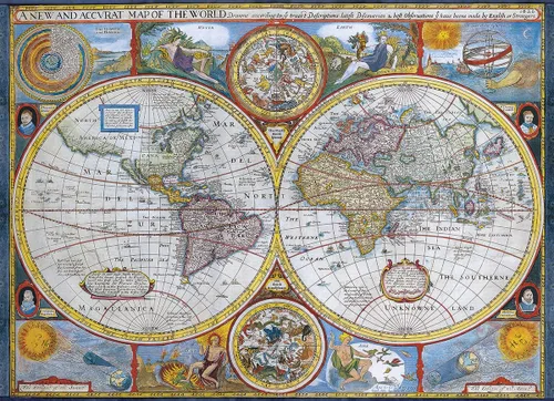 Vista 2 de EuroGraphics Nuevo y preciso mapa del mundo Puzzle (1000 piezas), 6000-2006
