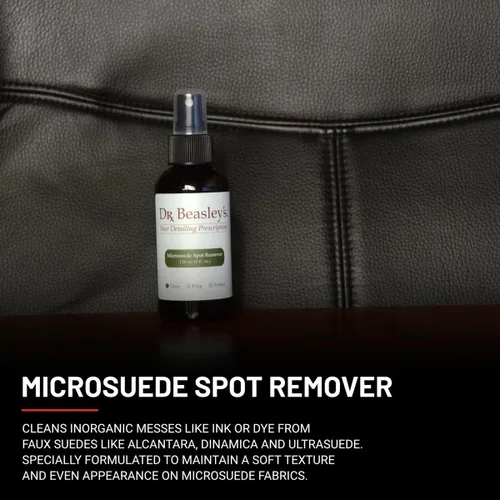 Vista 3 de Dr. Beasley's Microsuede - Removedor de manchas de 12 onzas líquidas, especialmente formulado para gamuza sintética, conserva la suavidad, limpia