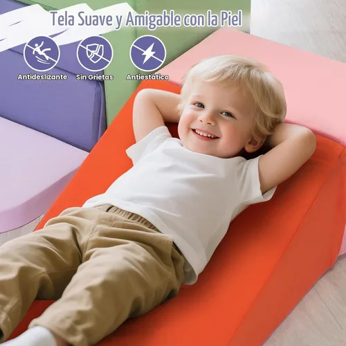 Vista 5 de Lischwert Bloques de Espuma para Escalar para Niños Pequeños de 1-3 años, Juego Suave con Juguetes de Exploración para Gatear, Bloques Seguros