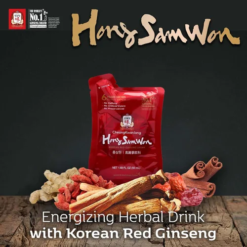 Vista 2 de CheongKwanJang - Bebida de ginseng rojo coreano con extracto de jengibre, bayas de Goji, canela, té de hierbas asiáticas antes del entrenamiento