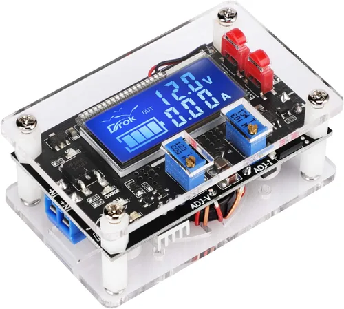 Vista 8 de DROK Regulador de voltaje Buck Boost, DROK DC 6-30V a DC 0.5-30V Convertidor de voltaje ajustable de 5V 12V 24V, módulo transformador de 4A 60W