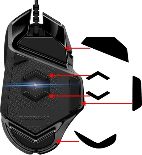 Vista 2 de Cosmos - Almohadillas de repuesto para ratón Logitech G502 para ratón de juegos para G502 con alambre