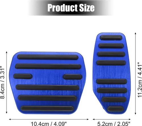 Vista 3 de X AUTOHAUX 1 Unidades Antideslizante Sin Perforación Aleación de Aluminio Freno y Gas Pedal Cubiertas de Pedal de Pie Almohadillas para Nissan Kicks