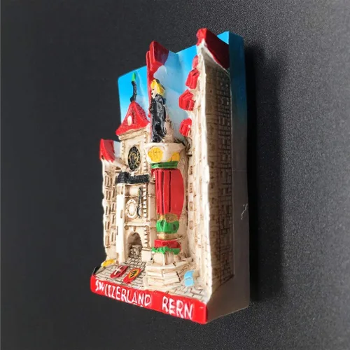 Vista 5 de Imán de nevera Berna Suiza Resina 3D Artesanía Artesanía Turística Viaje Ciudad Recuerdo Colección Letra Etiqueta para Refrigerador