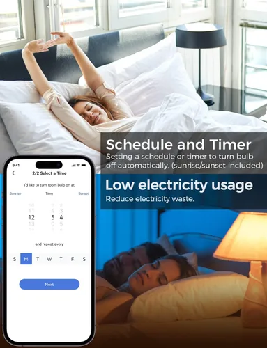 Vista 3 de Refoss Las bombillas inteligentes funcionan con Apple HomeKit, bombillas inteligentes que cambian de color compatibles con Siri, Alexa y Google