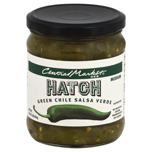 Vista 2 de Central Market HEB All Natural Salsa Paquete de 2 – 16 oz (16 oz Chile Salsa Verde, 16 oz 2 unidades)