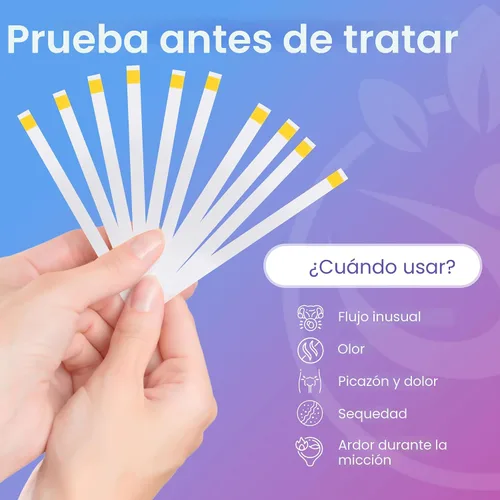 Vista 3 de Tiras de prueba de pH vaginal Pelvana para mujeres – 50 tiras, kit de prueba en casa para infección por BV y por levadura, probador de pH vaginal
