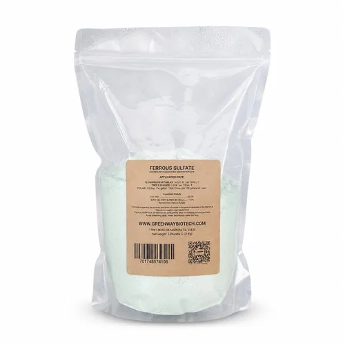 Vista 14 de Greenway Biotech Ferroso Sulfato 20% Fertilizante Fe de Hierro, Soluble en Agua con Azufre para Céspedes, Árboles, Arbustos, Verduras y Plantas