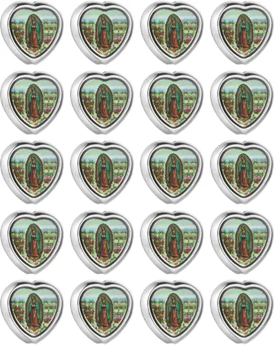 Vista 12 de COTTVOTT 20 cuentas espaciadoras de Nuestra Señora de Guadalupe de San Judas para bricolaje, rosario, collar, pulsera, joyería, abalorios, parte