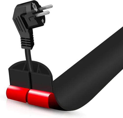 Vista 44 de Cubierta autoadhesiva para cables de suelo, gestión de cables de 3.3 pies, protector de tira de extensión para cables, evita tropiezos de cables