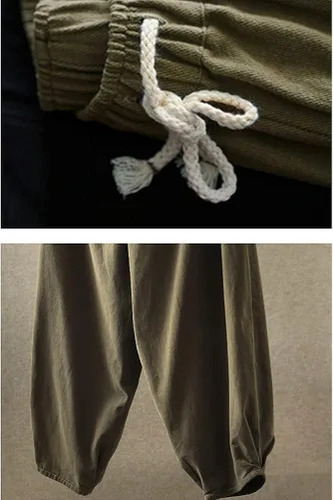 Vista 4 de Mordenmiss Pantalones holgados con cordón para mujer pantalones de pierna ancha pantalones casuales con cintura elástica