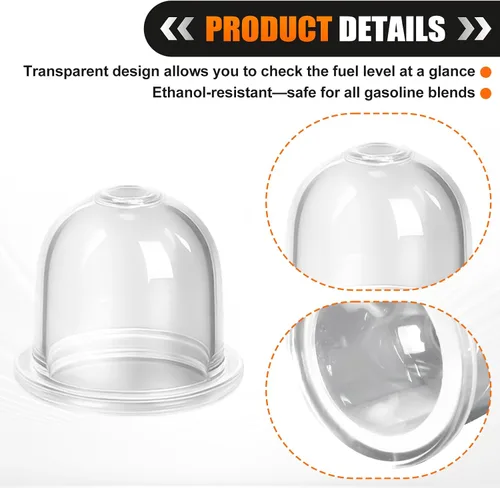 Vista 2 de Podoy Bombilla Prime 4226 121 2700 compatible con Stihl Homelite Echo Robi Zama 0057003 0057004 0058001 FS45 FS46 FS55 FS55R FS72 FS80 FS85 FS87