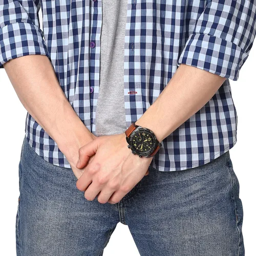 Vista 5 de Fossil Bronson Reloj casual de cuarzo para hombre con correa de acero inoxidable o cuero Reloj cronógrafo Bronson