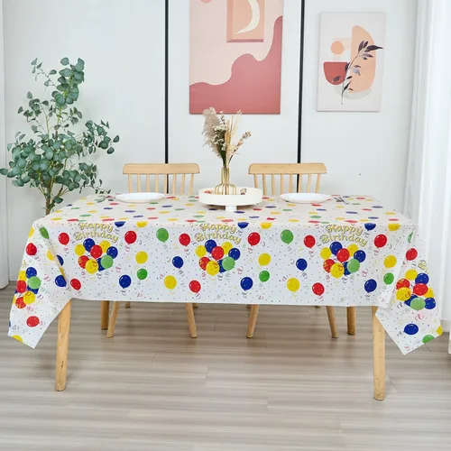 Vista 6 de Rollo de mantel de plástico, manteles de plástico de 54 x 100 pies para fiestas, desechables con caja de corte, mantel desechable cortado a medida