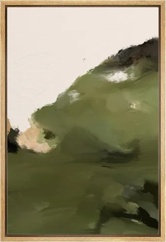 Vista 41 de IDEA4WALL Lienzo enmarcado para pared, acuarela pastel, cordillera, valle, ilustraciones abstractas, naturaleza, arte moderno, bohemio, decorativo