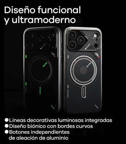 Vista 8 de Aulumu A17+ G05 AIR Ultimate Bundle, compatible con iPhone 17 Pro Max, incluye soporte para teléfono (A17) gris semitransparente + (G05 AIR) negro