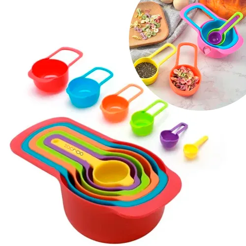 Vista 2 de Set De Cucharas Medidoras Para Reposteria Cocina X6 Cucharas