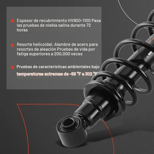 Vista 4 de A-Premium Conjunto completo de puntales traseros con muelles helicoidales