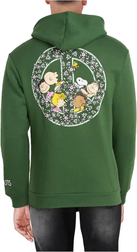 Vista 3 de Peanuts Mens Snoopy Sweatshirt - Vintage Snoopy and Woodstock Pullover Hoodie