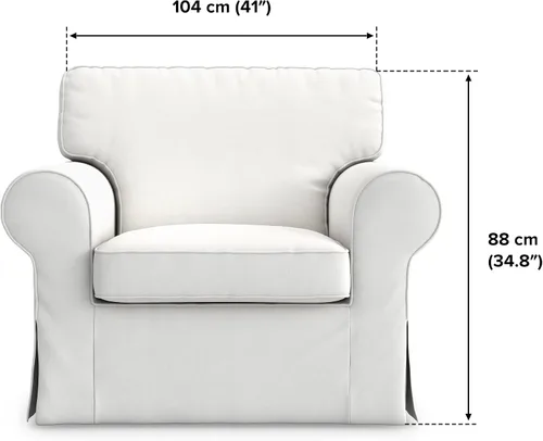 Vista 2 de Ektorp - Funda de repuesto para sillón IKEA Ektorp, funda para silla Ektorp, solo funda Ektorp (beige diario)