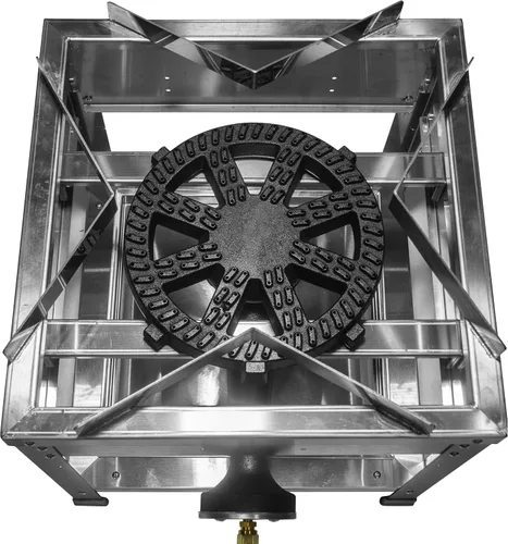 Vista 7 de Quemador de propano único de acero inoxidable - Cocina de gas para exteriores con regulador de 20 PSI, estufa de propano portátil de alta potencia