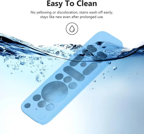Vista 7 de Funda para Onn Google TV 4K Pro Remote Control 2025, funda de protección completa con cordón, funda de silicona suave para control remoto Onn Google