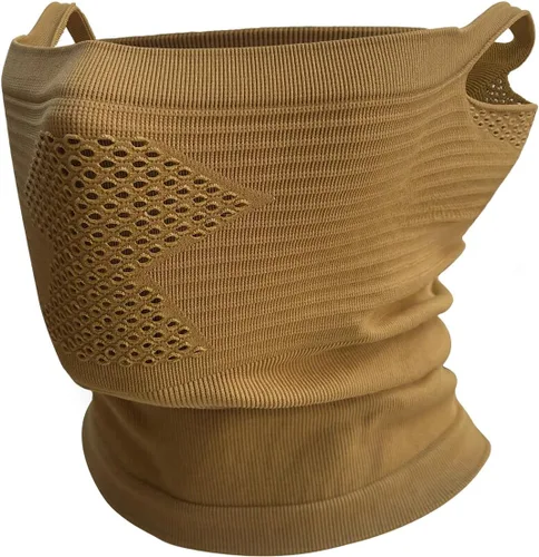 Vista 7 de Máscara facial antideslizante con cintas elásticas para las orejas, resistente al viento, polaina térmica para el cuello, perfecta para actividades