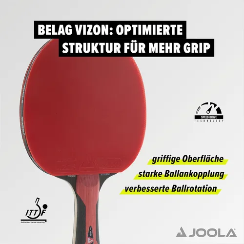 Vista 2 de JOOLA ROSSKOPF Table Tennis Bat, ITTF Approved Table Tennis Bat for Professional or Club Players, Compwood Technology