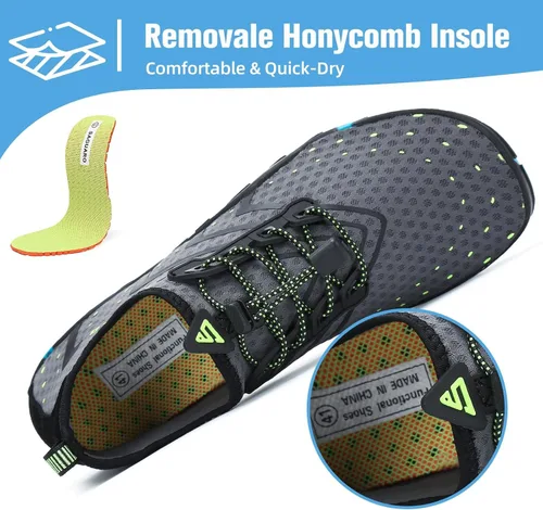 Vista 3 de Mishansha - Zapatos de agua para hombres y mujeres, secado rápido, para natación, buceo, surf, deportes acuáticos, piscina, playa, senderismo, yoga.