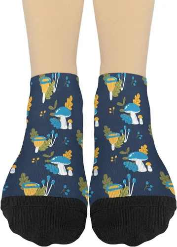 Vista 2 de Low Cut Socks Women No Show Socks for Womens Low Ankle Sock Trendy Cute Mushrooms Funny Mushrooms Magic Mushrooms Plant Forest Ankle Socks for Women
