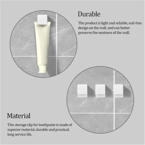Vista 6 de 4 soportes para pasta de dientes, clip de limpiador facial, gancho de pared adhesivo para colgar limpiador, toalla, llavero, soporte de gancho