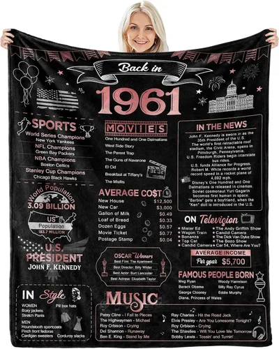 Vista 14 de Regalos de cumpleaños 90 para mujeres y hombres – Regreso en 1936-90 años, regalos de cumpleaños para hombres, manta de 60 pulgadas de largo x 50