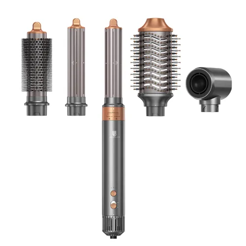 Vista 7 de Estilizador de aire caliente, cepillo secador de pelo con iones negativos, rizadores de cabello con enrollado automático y flujo de aire, moldeador