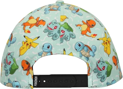 Vista 4 de Bioworld Sombrero de Snapback sublimado de personaje Pokemon, Multi
