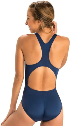 Vista 2 de Dolfin Traje de baño atlético de una pieza - Correas de espalda cruzada y abertura en la espalda para entrenamiento, deportes y fitness