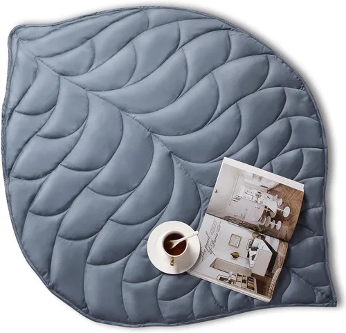 Vista 16 de Kaisa Manta con Peso para Adultos (5 libras, 23" x 29"), Manta de Regazo con Peso Suave Lavable a Máquina, Mantas Pequeñas Pesadas con Cuentas