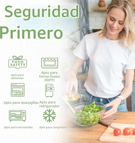 Vista 3 de Tapas elásticas de silicona reutilizables para almacenamiento de alimentos – Cubiertas elásticas para tazones que se ajustan a contenedores redondos