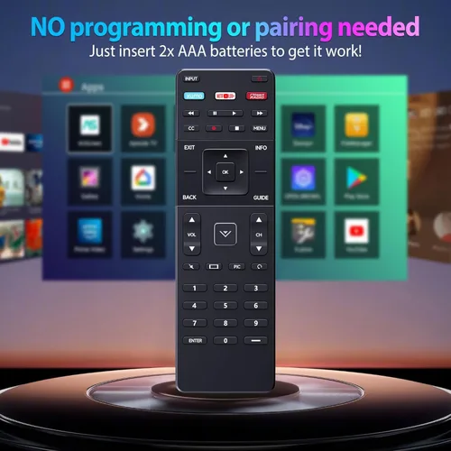 Vista 4 de XRT122 - Control remoto de repuesto compatible con Vizio Smart TV D55U-D1 D58U-D3 D60-D3 E32-C1 E32H-C1 E40-C2 E40X-C2 E43-C2 E48-C2 E50-C1 E65-C1