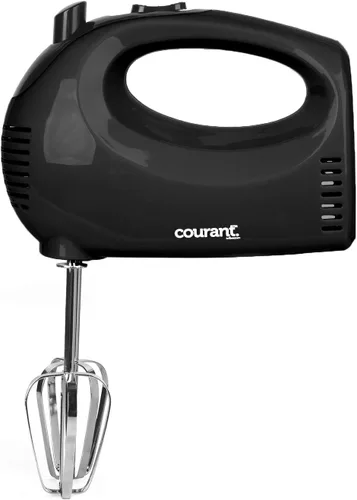 Vista 3 de Courant CHM-1550 Batidora de mano eléctrica con control de 5 velocidades 150 W con botón pulsador de expulsión de batidor cromado, negro