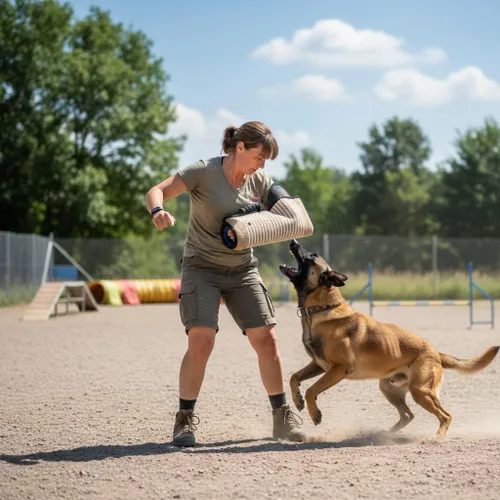 Vista 2 de Morezi Manga para mordeduras de perro para perros grandes, equipo de entrenamiento de yute fuerte, apto para Pit Bull pastor alemán K9, cachorro