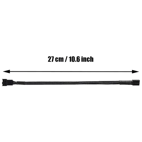 Vista 4 de Gebildet 10 piezas de cable de extensión de ventilador PWM de 4 pines, conector de energía, estuche macho a hembra para computadora, compatible