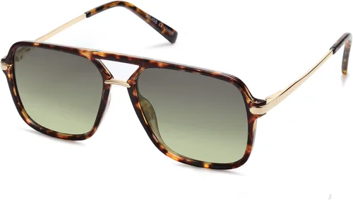 Vista 3 de SOJOS Gafas de sol para mujeres y hombres retro lentes de policarbonato aviador de moda pantallas de los años 90 SJ2229