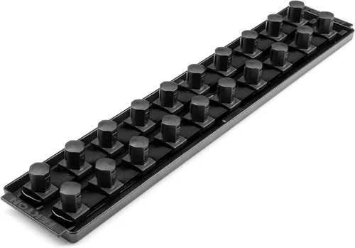 Vista 14 de TEKTON Carraca de 3/4 pulgadas x riel para dados de 8 pulgadas, 5 clips (rojo) OSR31105 Fabricado en Estados Unidos Negro