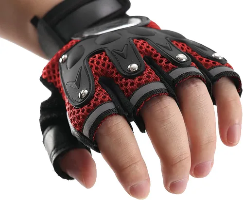 Vista 3 de IPENNY Guantes de entrenamiento unisex para hombre y mujer, guantes de ciclismo de medio dedo, transpirables, elásticos, guantes de ciclismo