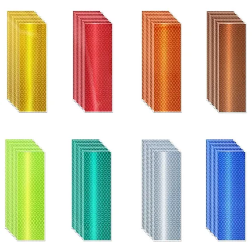 Vista 119 de Pegatinas reflectantes 1 pulgada de diámetro Redondas Reflectoras, Cinta adhesiva impermeable al aire libre de alta visibilidad (80 piezas)