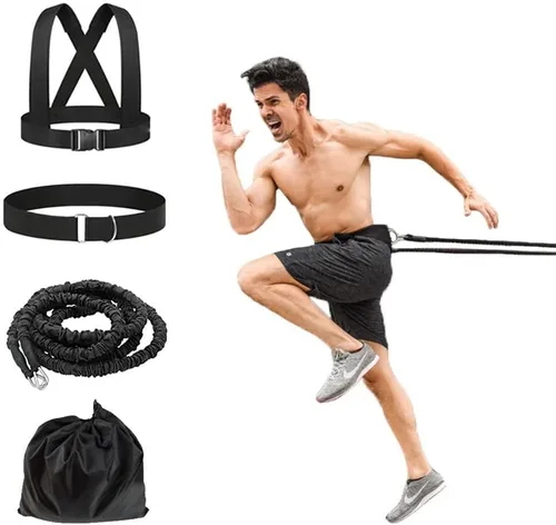 Vista 8 de Fuerza de cuerda de entrenamiento explosivo de resistencia mejora potencia, agilidad, fuerza pista y campo Fútbol Baloncesto Voleibol Equipo físico