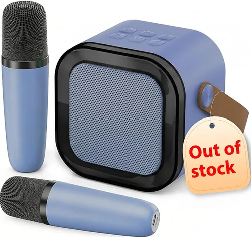 Vista 14 de Máquina de karaoke para niños y adultos, altavoz Bluetooth con 2 micrófonos Negro
